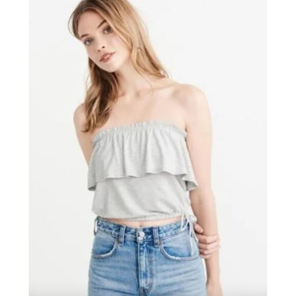 Abercrombie & Fitch Tops - Abercrombie & Fitch Ruffle Crop Tube Top Size XS